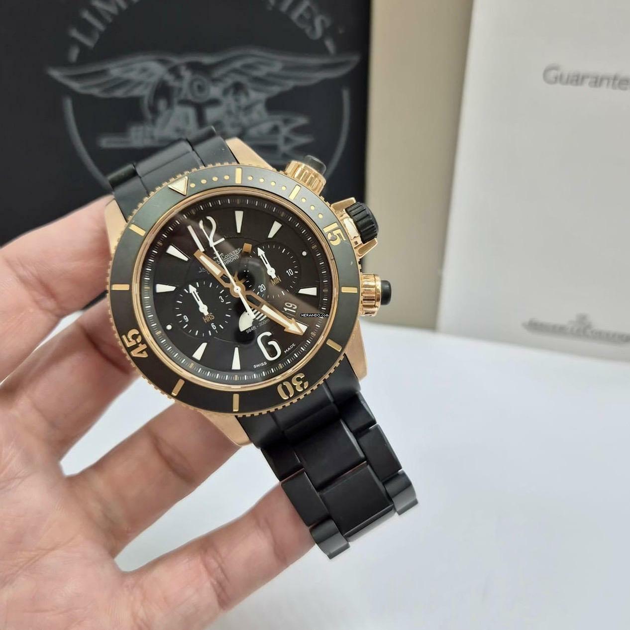  Jaeger-LeCoultre Master Compressor Diving Chronograph GMT Navy SEALs Chrono Gmt Ouro Rose 46mm 