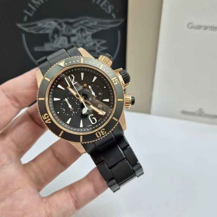 Jaeger-LeCoultre Master Compressor Diving Chronograph GMT Navy SEALs Chrono Gmt Ouro Rose 46mm 