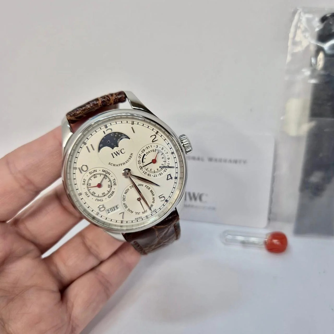  IWC Portugieser Ewiger Kalender Portuguese Perpetual Calendar Moonphase 7 Days 44mm Automático Completo 