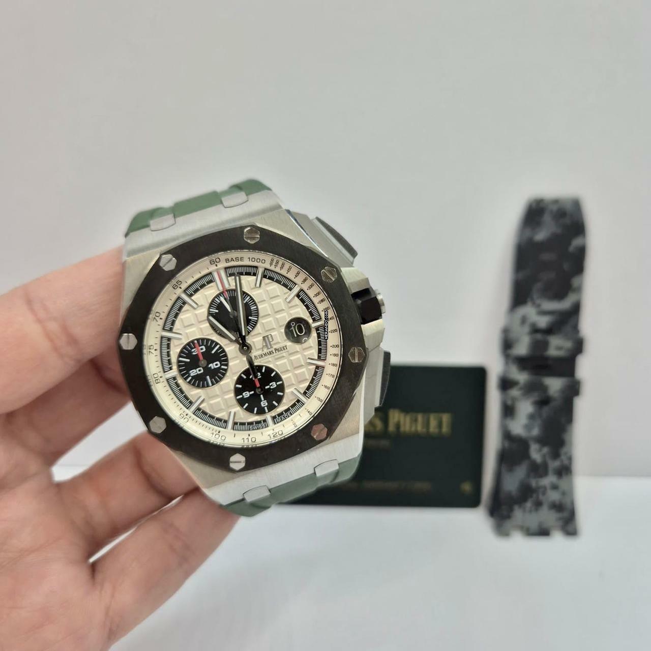  Audemars Piguet Royal Oak Offshore Chronograph Panda Cerâmica 44mm Completo 