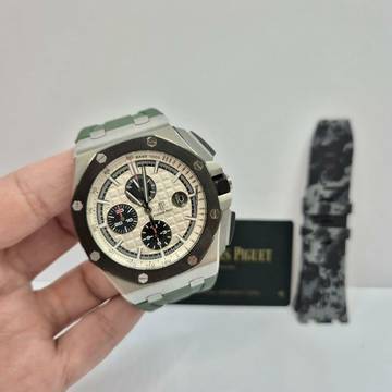  Audemars Piguet Royal Oak Offshore Chronograph Panda Cerâmica 44mm Completo 