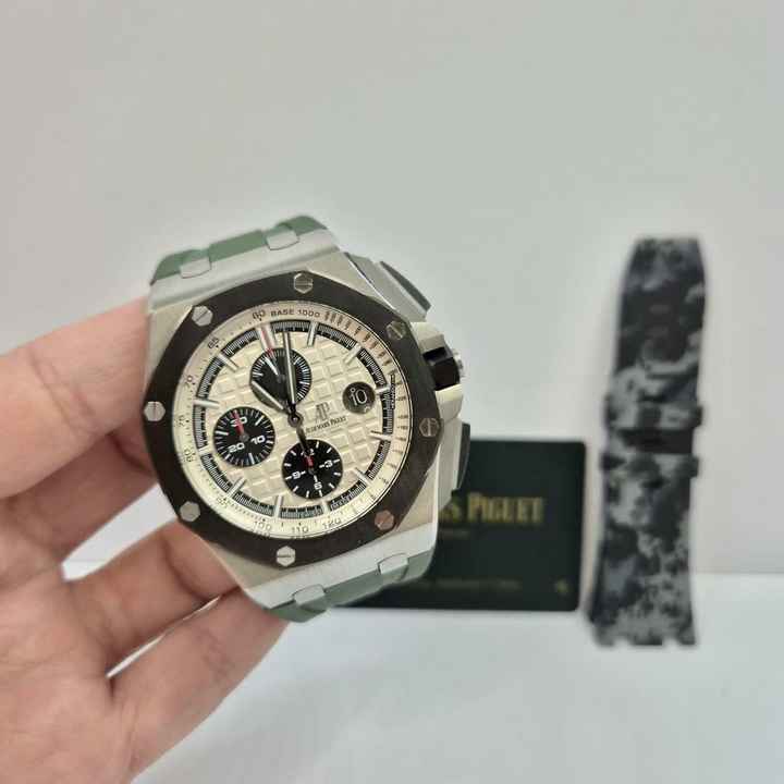  Audemars Piguet Royal Oak Offshore Chronograph Panda Cerâmica 44mm Completo 