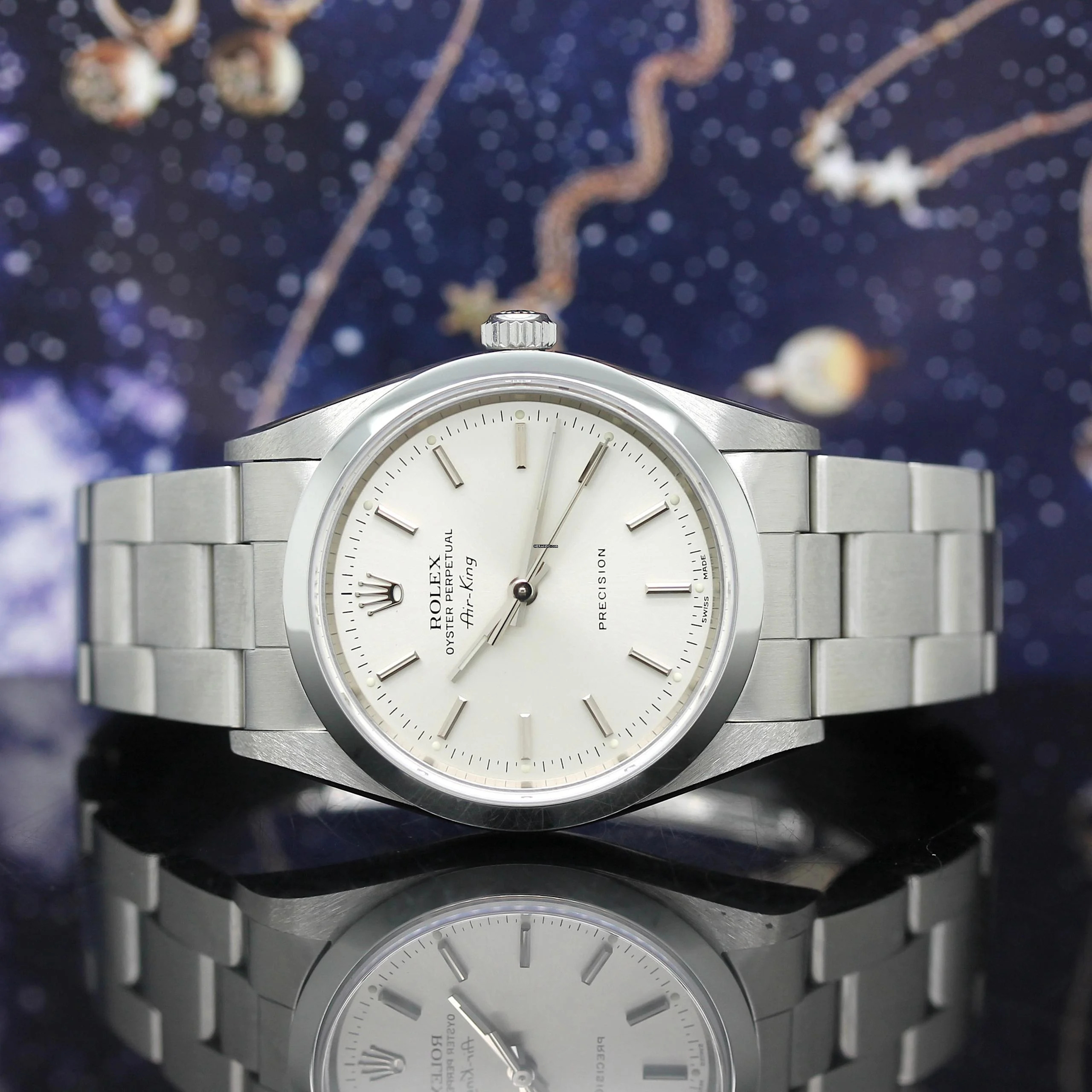  Rolex Air King Stahl Ref: 14000M - Box & Papiere von 2002 </h1> 