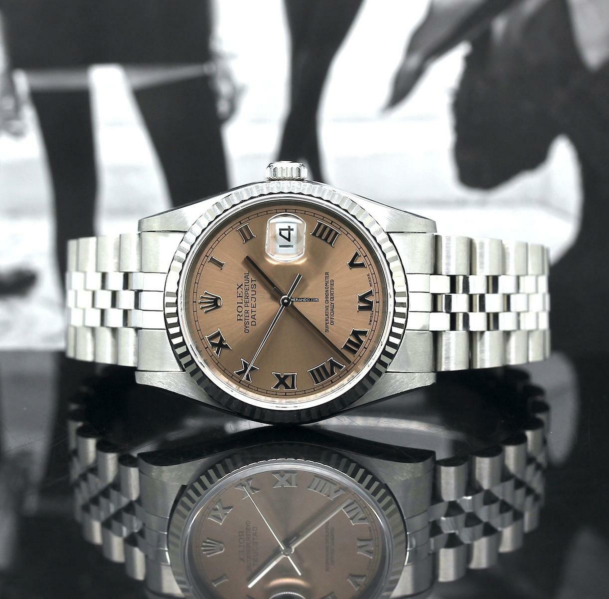 Rolex Datejust 36 Stahl Ref :16234 Rolex Box & Papiere von 1999 </h1>