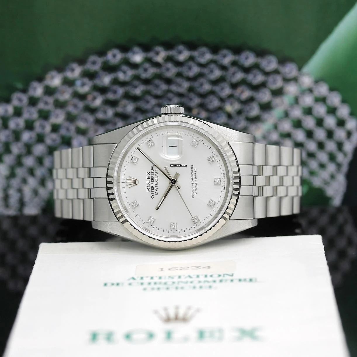 Rolex Datejust 36 Stahl Ref :16234 Rolex Box & Papiere von 1994 </h1>