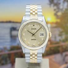 Thumbnail von Rolex Datejust 36 Stahl/Gold Ref :16233 Rolex Box & Papiere von 2002 </h1>