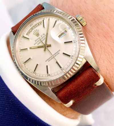  Rolex Day-Date 36 SERVICED Day Date in Solid White Gold 36mm ref 1803 1803 