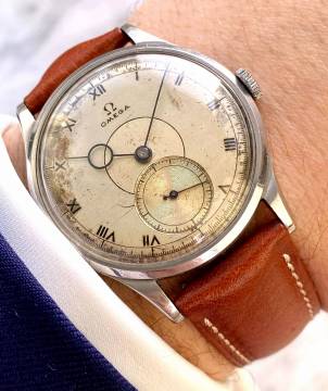  Omega Classic Vintage 37mm Oversize Jumbo Art Deco ck 2181 Two Tone Bullseye Dial EXTRACT 2181 