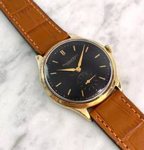 Thumbnail von IWC Early Vintage Solid Gold Restored Black Dial 35mm cal 83 dating 1938 </h1>