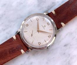 Thumbnail von Omega Classic Rare 39mm Oversize Jumbo Vintage Honeycomb Dial 2544 2544