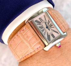 Thumbnail von Cartier Tank Divan Pink Mother of Pearl Dial MOP Quarz Quartz Lady 2599 2599 </h1>