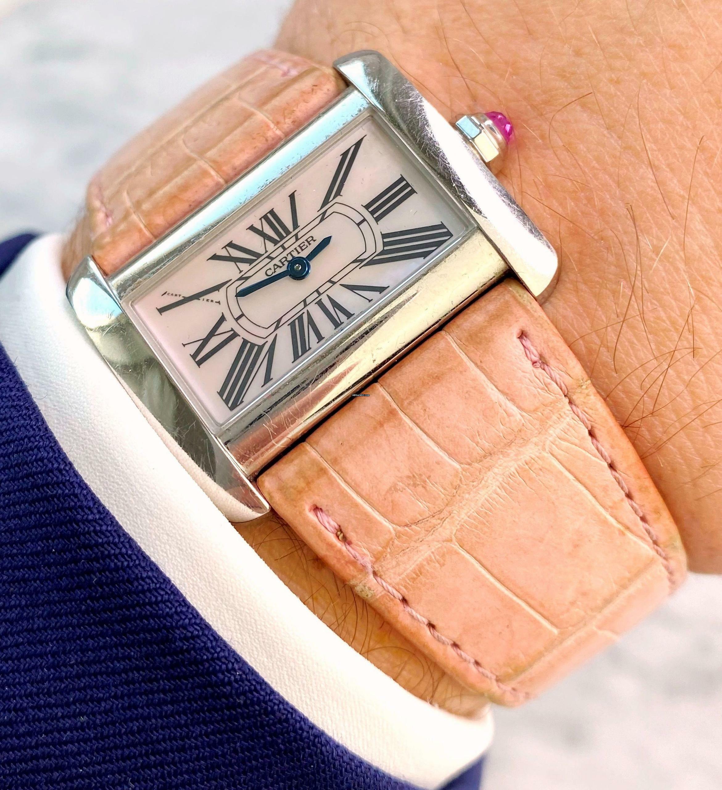  Cartier Tank Divan Pink Mother of Pearl Dial MOP Quarz Quartz Lady 2599 2599 </h1> 