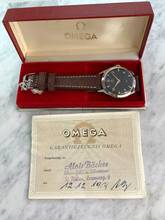 Thumbnail von Omega Classic Serviced 35mm Vintage FULL SET Box Papers Black Restored Dial 2605 2605