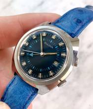 Thumbnail von Bulova Wrist Alarm Steel Blue Dial Top Condition