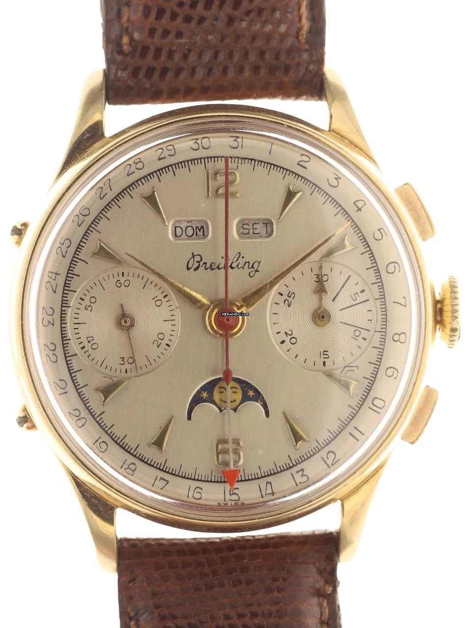  Breitling Gents Chronograph Wristwatch Calendar , with Moon Phase </h1> 