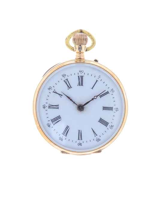  Swiss Fob Watch 14 k Rose Gold 1900s 