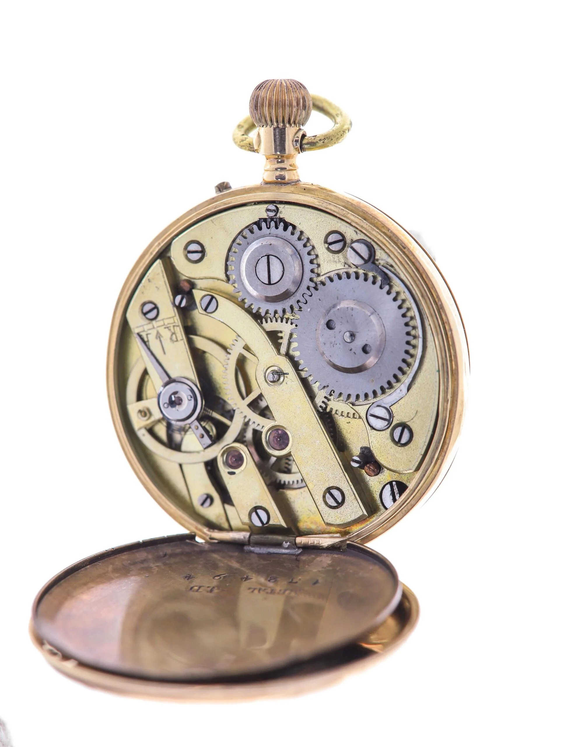 Thumbnail von Swiss Fob Watch 14 k Rose Gold 1900s