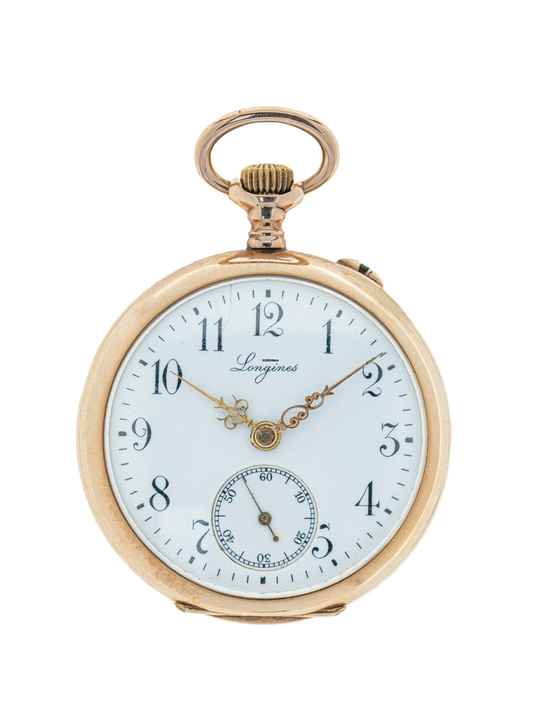  Longines Fob Watch 14 k Rose Gold 1900s 