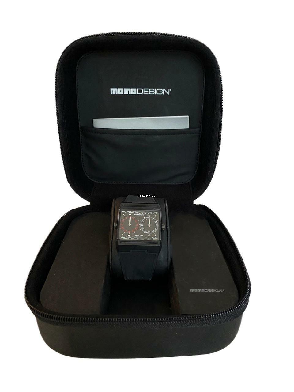  Momo Design Gents sportive Designers Wristwatch from MOMO Design made in Italy comes with original technical manual and outer box Ref. MD-077 Dual Time </h1> 