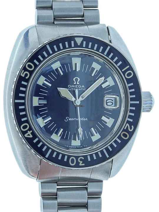  Omega Deep Blue Steel 166.073 1960s 