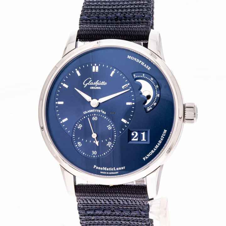  Glashütte Original PanoMaticLunar 40 Blue 1-90-02-46-32-35 NEW 2024 Full Set 