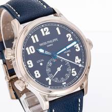Thumbnail von Patek Philippe Travel Time Pilot Travel Time 42 Blue White Gold 5524G-001 NEW 2018 Full Set Unworn