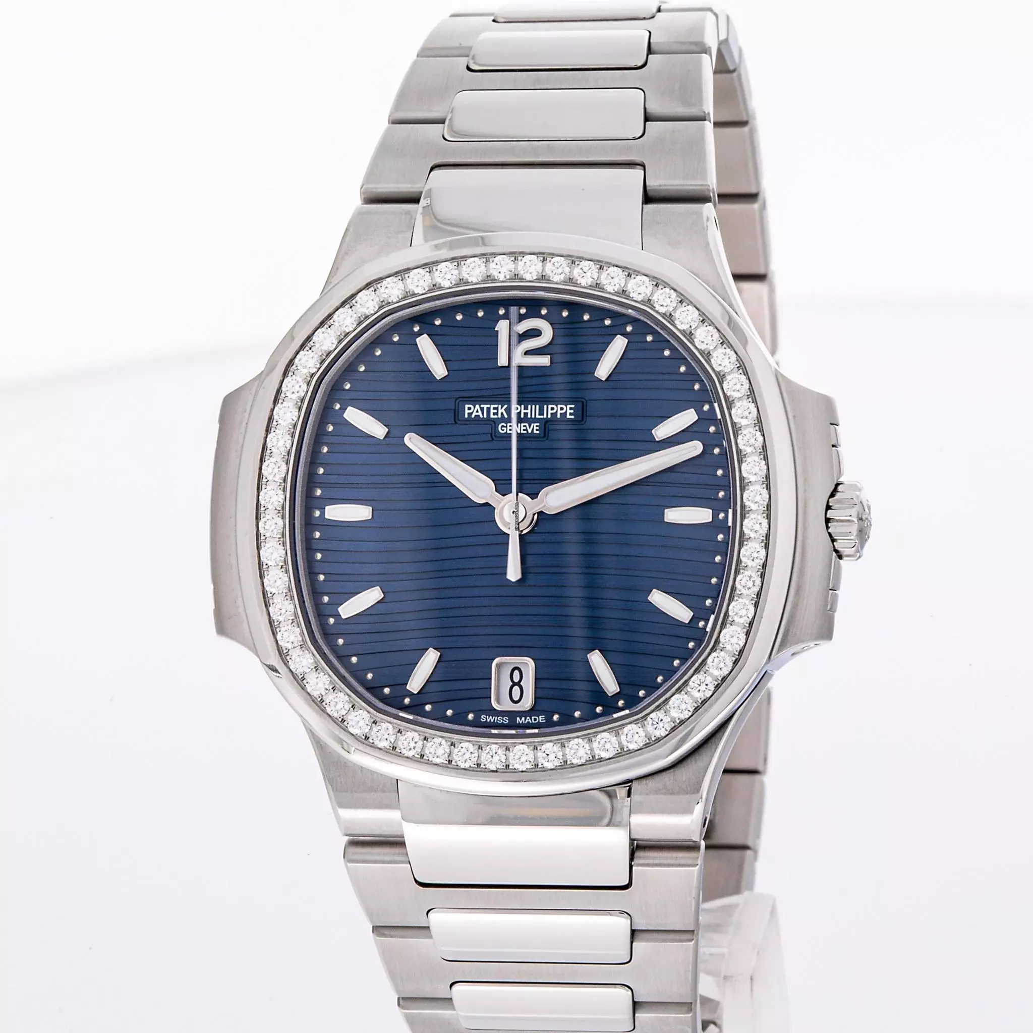  Patek Philippe Nautilus 35 Steel Blue Diamond 7118/1200A-001 like NEW 2021 Full Set 