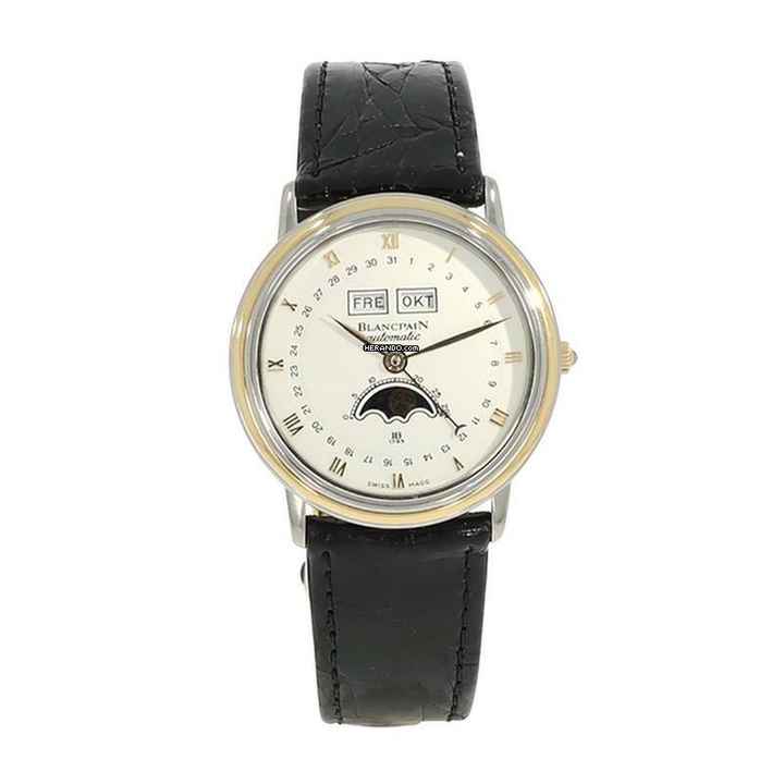  Blancpain Villeret Moonphase Armbanduhr Villeret Moonphase Automatik aus Stahl / 750 Gelbgold </h1> 