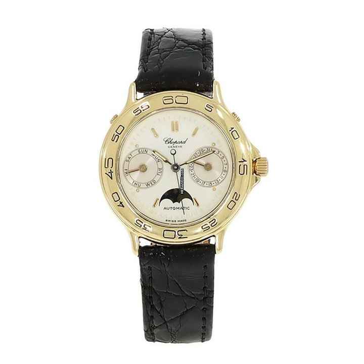  Chopard Damenarmbanduhr Luna DÂ´Oro Automatik aus 750 Gelbgold Schliesse vergoldet Fullset 