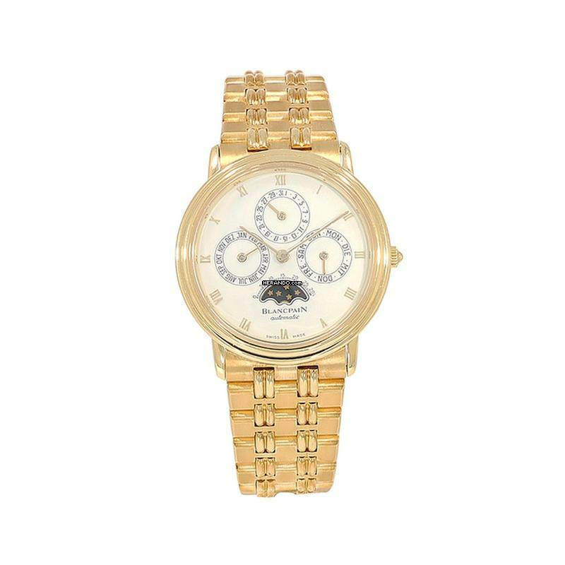  Blancpain Villeret Armbanduhr Villeret Ewiger Kalender 750 Gold </h1> 