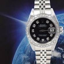 Thumbnail von Rolex Lady-Datejust 26mm Black Diamonds Dial With After Diamonds Bezel - Full Set