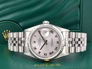 Thumbnail von Rolex Datejust 36 16234 Silver Roman Dial - Full Set 36mm </h1>