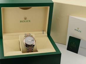Thumbnail von Rolex Datejust Turn-O-Graph 36mm Turnograph 116261 Steel & Rose Gold Black Dial Service Rolex