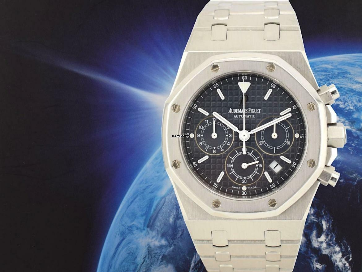  Audemars Piguet Royal Oak Chronograph 39mm Chronograph Blue Dial Full Set 