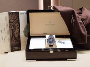 Thumbnail von Patek Philippe Chronograph Complicazioni 5172g-001 Chronograph White Gold Blue Dial Full Set Like New