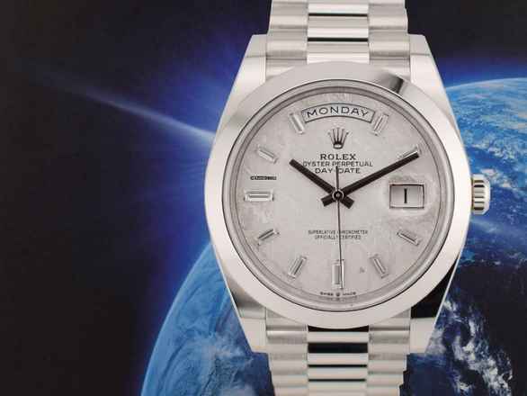  Rolex Day-Date 40 228206 Platinum & Meteorite Dial - New 2021 