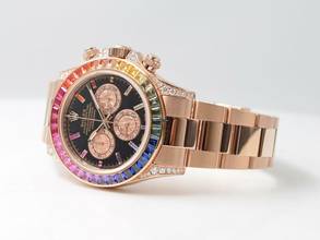 Thumbnail von Rolex Daytona Cosmograph Daytona Rose Gold Diamond After Set Rainbow Bezel </h1>