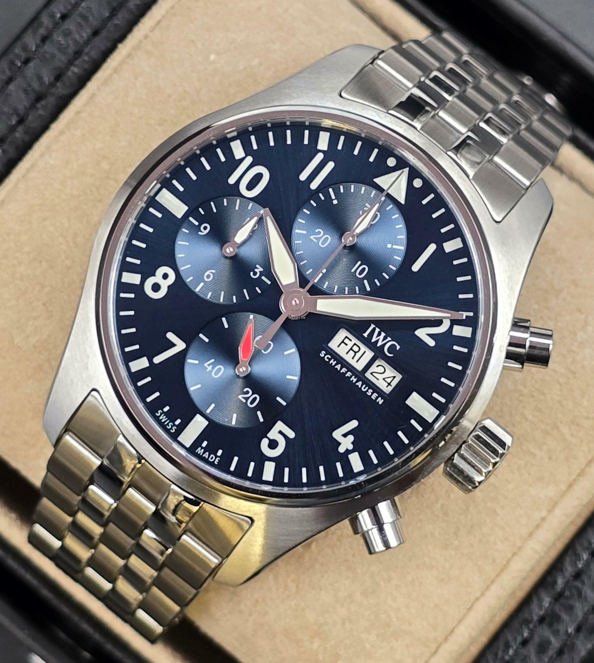  IWC Fliegeruhr Chronograph Pilot Chronograph 41mm IW388102 Blue Dial Unworn/New Condition Full Set 6-2025 