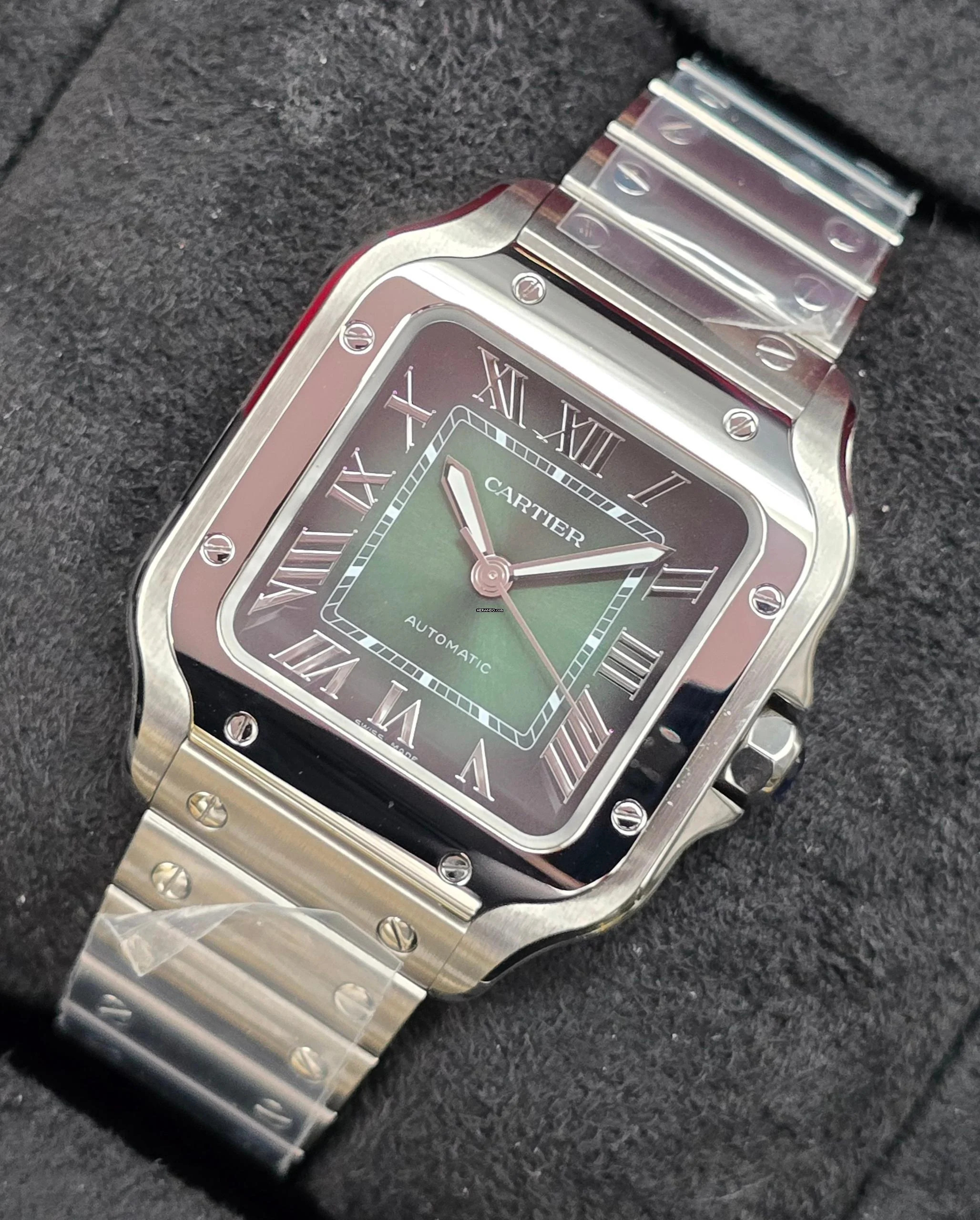  Cartier Santos de Cartier WSSA0061 - Medium - Green Dial Unworn/New Condition - Full Set 11/2025 