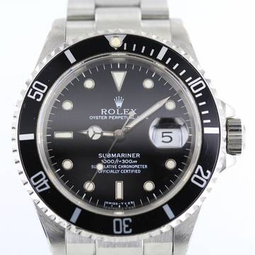  Rolex Submariner Date 1995//40MM//BLACK DIAL//REF.16610//LC100//FULL SET # 670 </h1> 