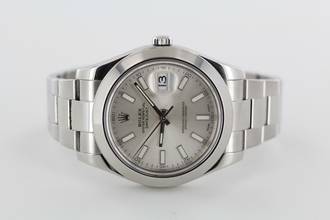 Thumbnail von Rolex Datejust II 2015//41MM//SILVER DIAL//REF. 116300//LC100//FULL SET # 676