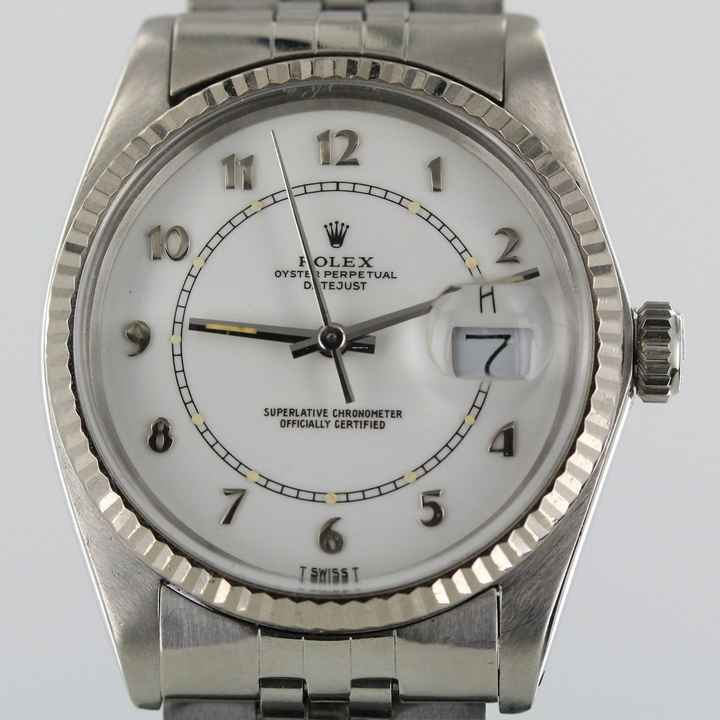  Rolex Datejust 36 1986//36MM//VINTAGE//ARABIC WHITE DIAL//REF. 16014 # 653 