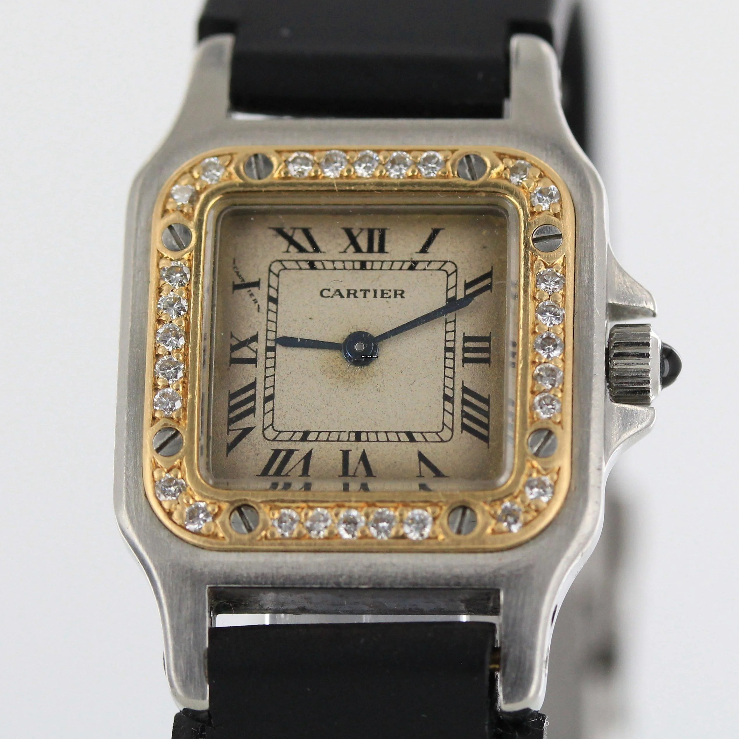  Cartier Santos Santos//Diamond Bezel//Ref.1057930//#725 