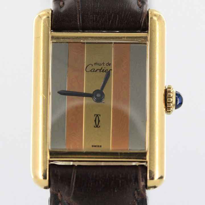  Cartier Tank Vermeil VERMEIL//TRINITY DIAL//925 SILVER/GOLD PLATED # 635 