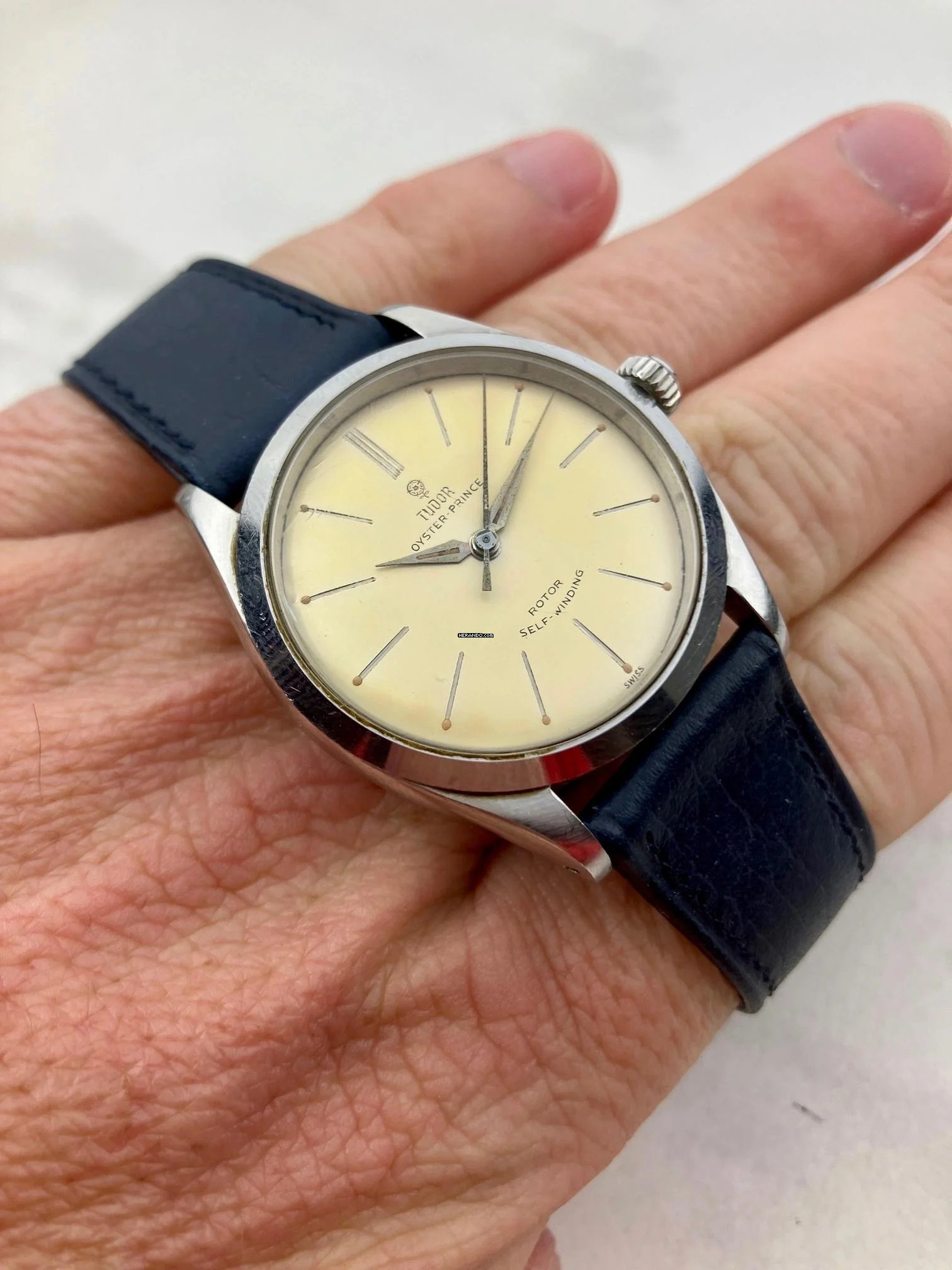  Tudor Oyster Prince Automatic Ref. 7965 / y. 1959 Caseback engraved / Gute Hoffnungshütte Jubiläumsuhr 