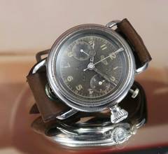 Thumbnail von Heuer SUPER RARE OVERSIZE PILOT'S CHRONO FROM THE 30'S VINTAGE