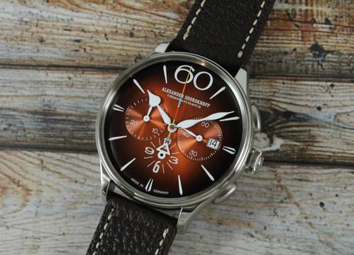  Alexander Shorokhoff Happy Second Chronograph Orange limitierte Serie von 50 Stück 