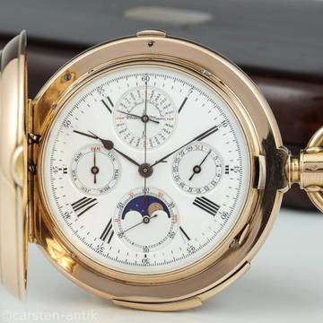 Gedeon Thommen astronomische Grand Complication 18k Gold Taschenuhr 8 Komplikationen 1890 