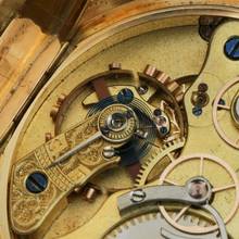 Thumbnail von A. Lange & Söhne 18k Gold ½ Savonette mit Chronograf Diamant Original Box und Zertifikat 1890. </h1>