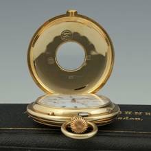 Thumbnail von A. Lange & Söhne 18k Gold ½ Savonette mit Chronograf Diamant Original Box und Zertifikat 1890. </h1>